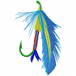 Fish Hook Embroidery Design 1 Fish Hook Embroidery Design 1